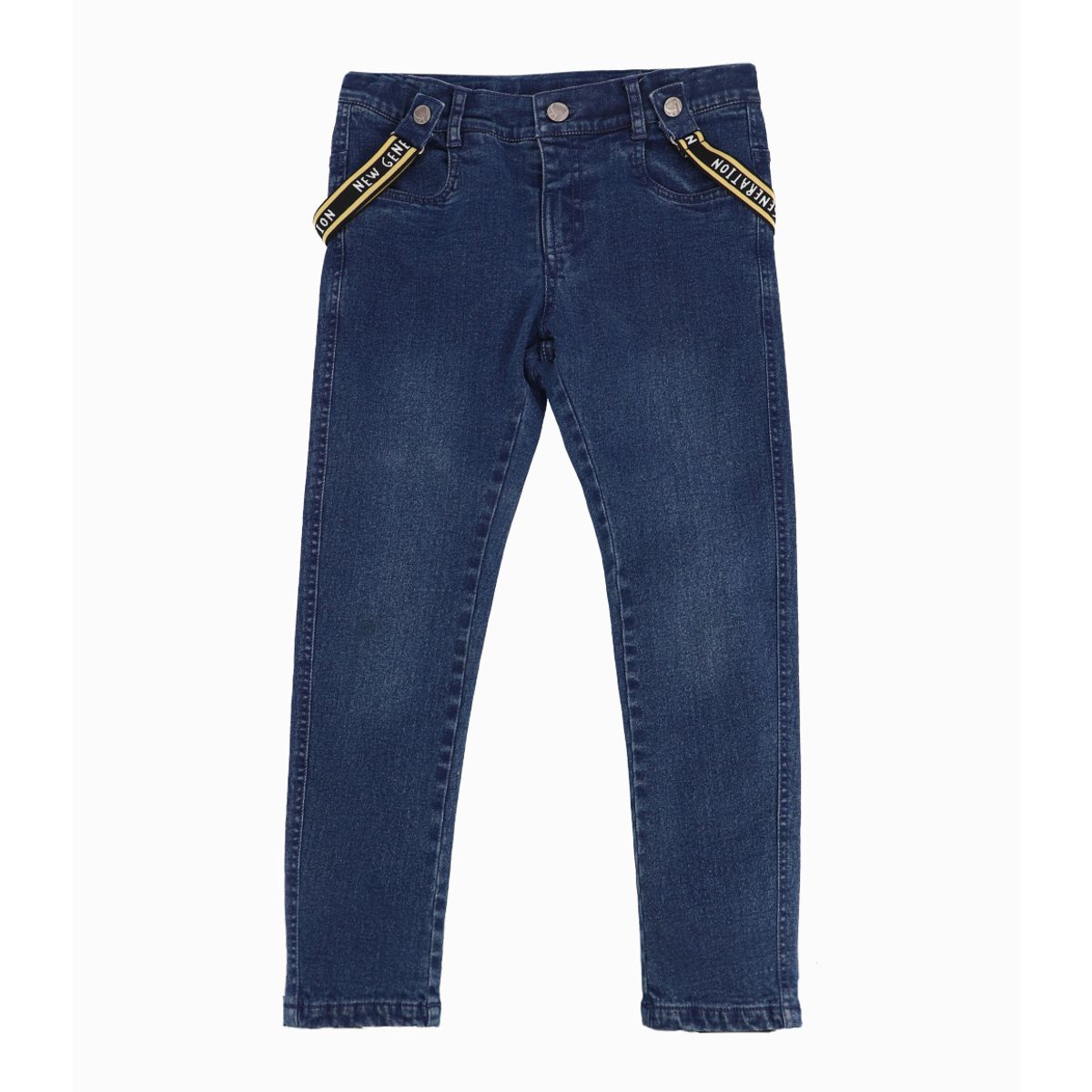 BLACK AND BLUE - Jeans niño suspensores desmontables denim azul Black and Blue