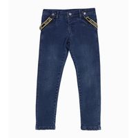 Jeans niño suspensores desmontables denim azul