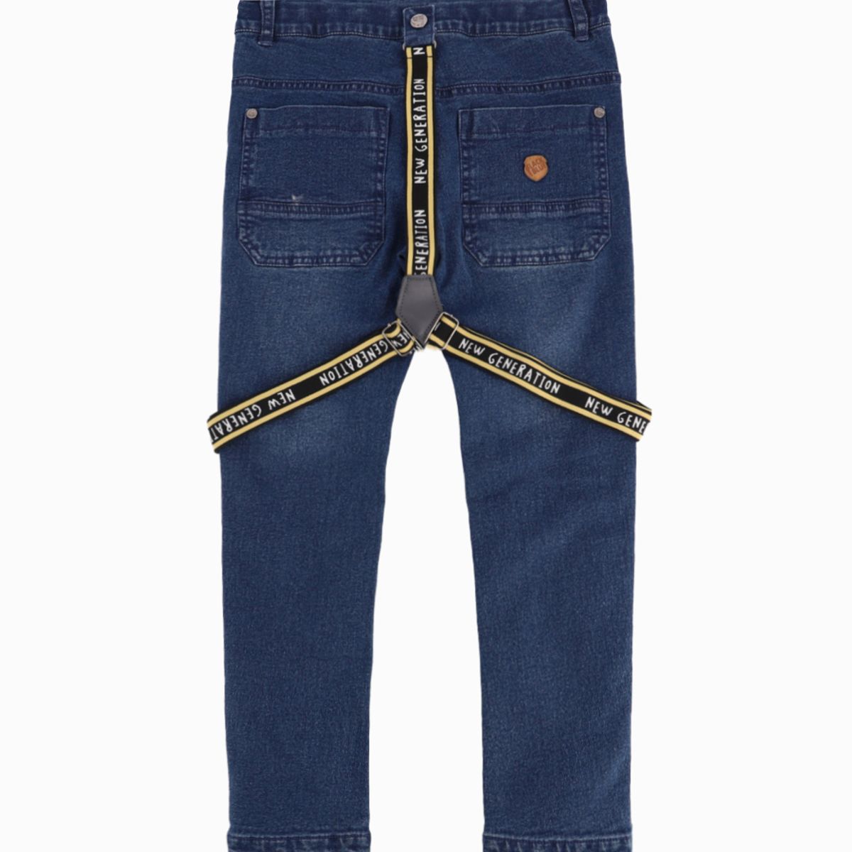 BLACK AND BLUE - Jeans niño suspensores desmontables denim azul Black and Blue