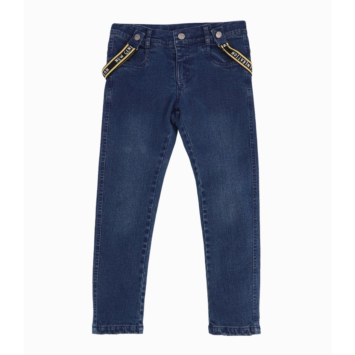 BLACK AND BLUE - Jeans niño suspensores desmontables denim azul Black and Blue