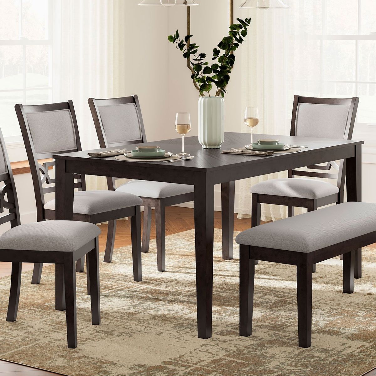 ASHLEY - Juego comedor Langwest set 6 piezas