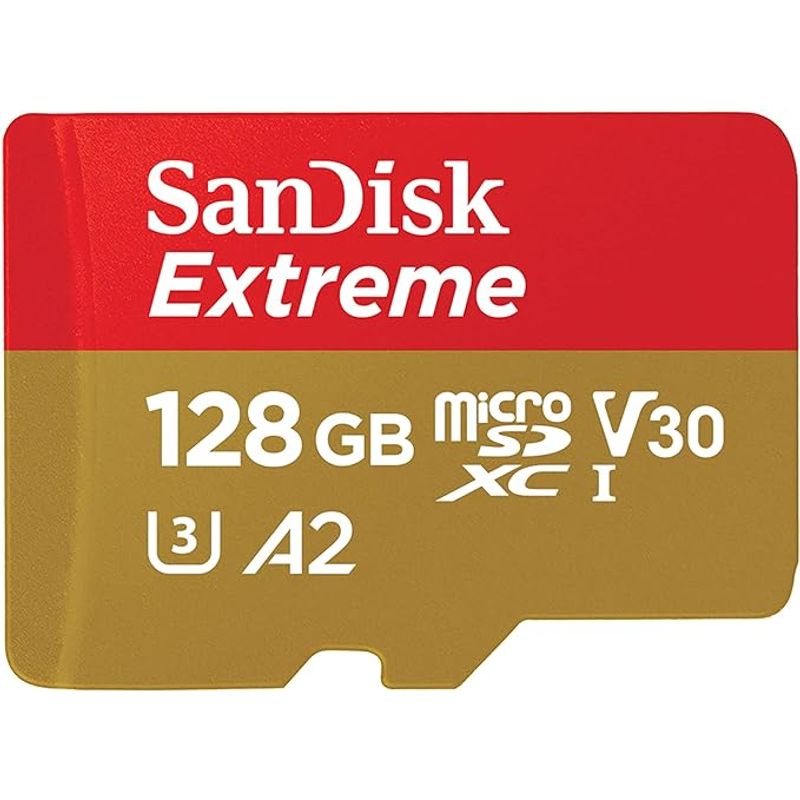 SANDISK - Memoria Micro SD Sandisk Extreme 128GB 190mbs U3 V30 4K UHD