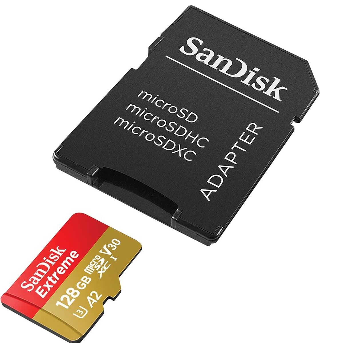 SANDISK - Memoria Micro SD Sandisk Extreme 128GB 190mbs U3 V30 4K UHD