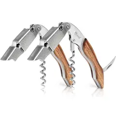 MICRO - U chef sacacorchos descorchador destapador acero inox. 2 pz