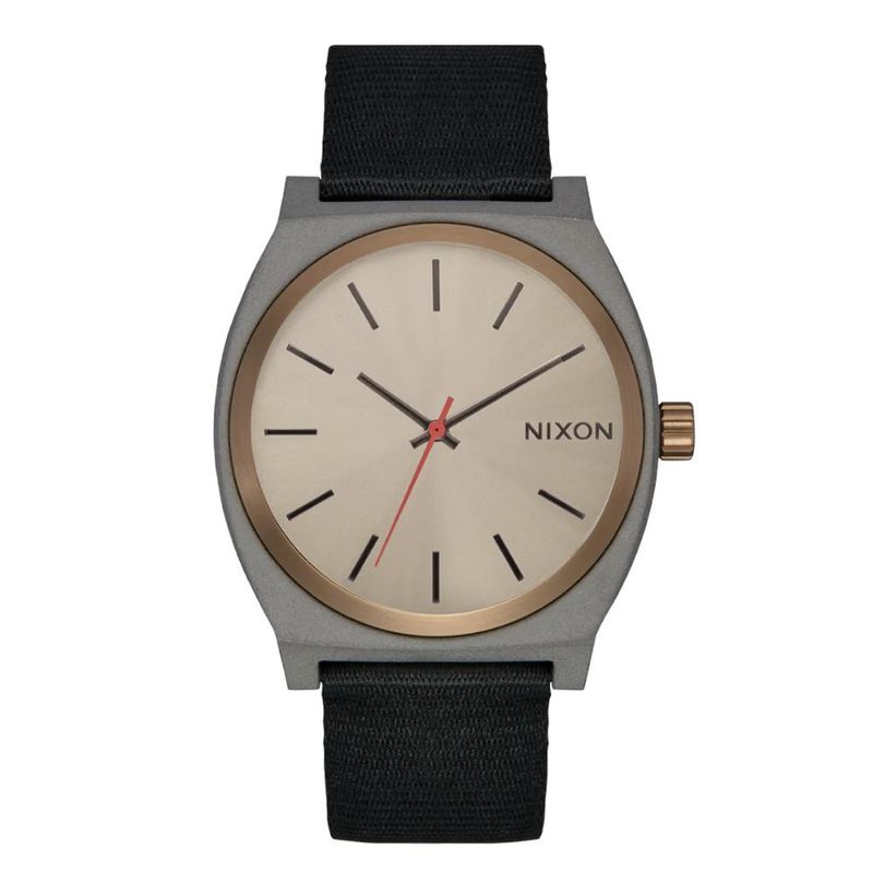 NIXON - Reloj Time Teller Nylon Dark Gray Pumice Black - Café