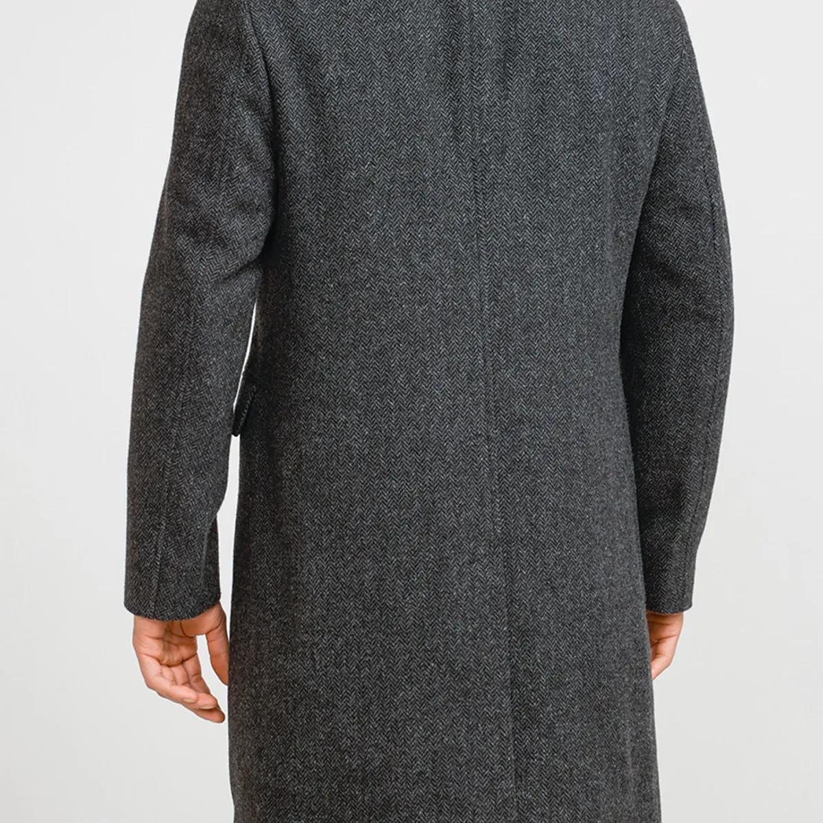 PERRY ELLIS - Abrigo Hombre Lana Espiga Negro