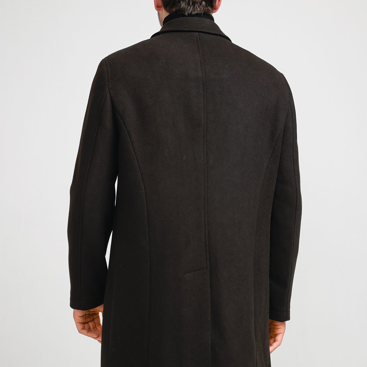 PERRY ELLIS - Abrigo Hombre Lana Twill Negro