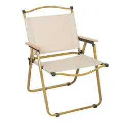 GENERICO - Silla Kermit plegable portátil para camping y pesca crema