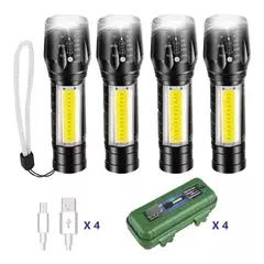 MICRO - Set de 4 Linternas recargables 2000 Lumens