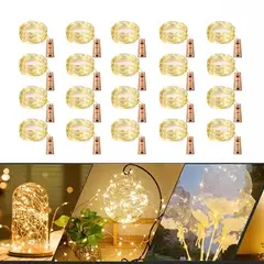 MICRO - Luces para botellas luz corcho tira led 2m 20led 20piezas