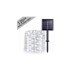 MICRO - Guirnaldas luces solares exterior 12m 120 led impermeable