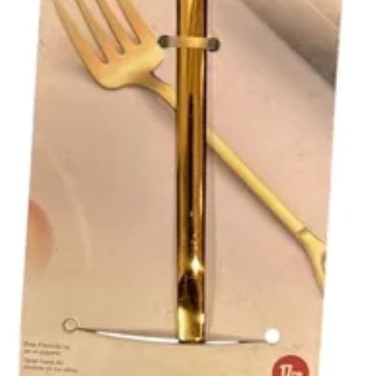 GENERICO - Tenedor Para Postres 17 Cm Colores Dorado