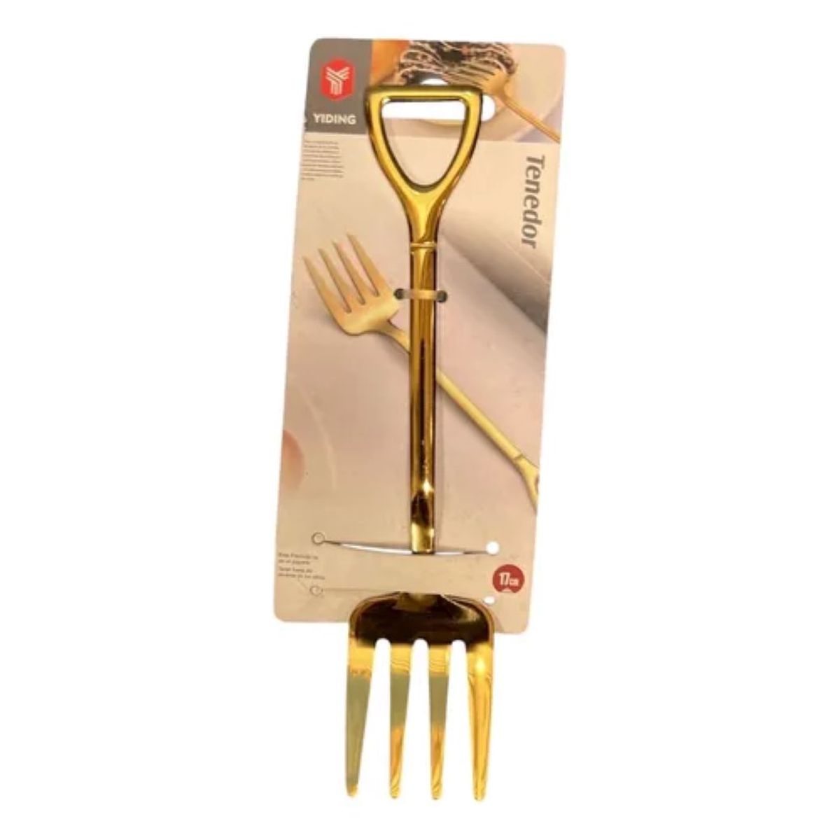 GENERICO - Tenedor Para Postres 17 Cm Colores Dorado