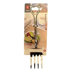 GENERICO - Tenedor Para Postres 17 Cm Colores Gris