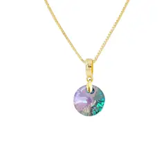 JOYAS MONTERO - Collar Aurora Gold Cristal Genuino Paradise Shine