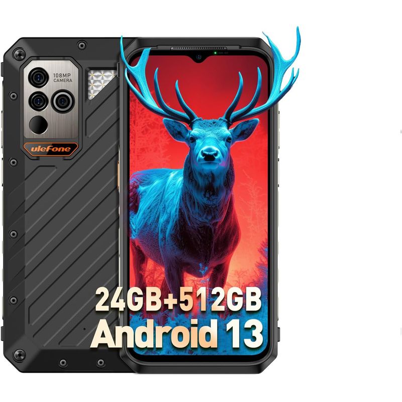ULEFONE - Celular ulefone ARMOR 18T ultra 24GB+512GB-Negro