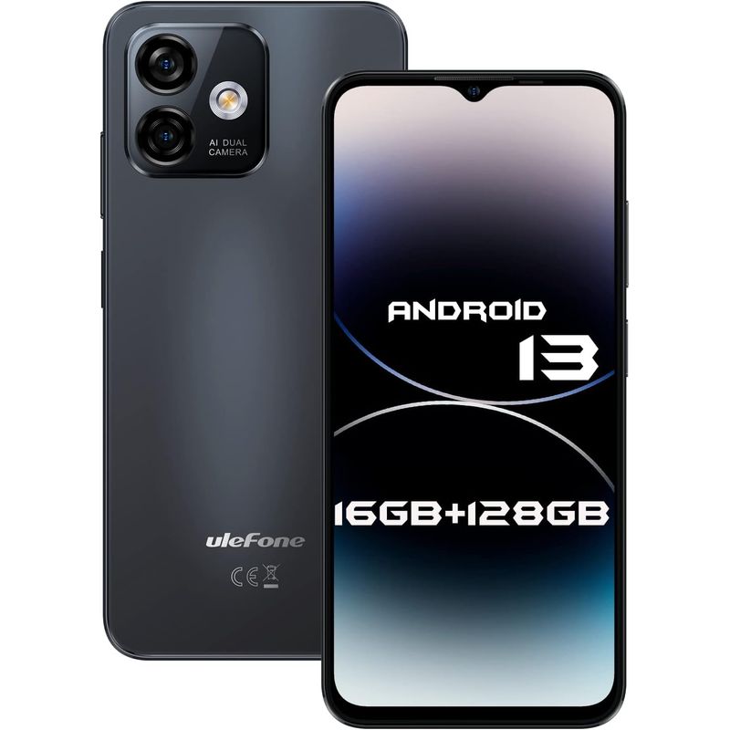 ULEFONE - Celular Ulefone Note 16 Pro16GB + 128GB -Negro.