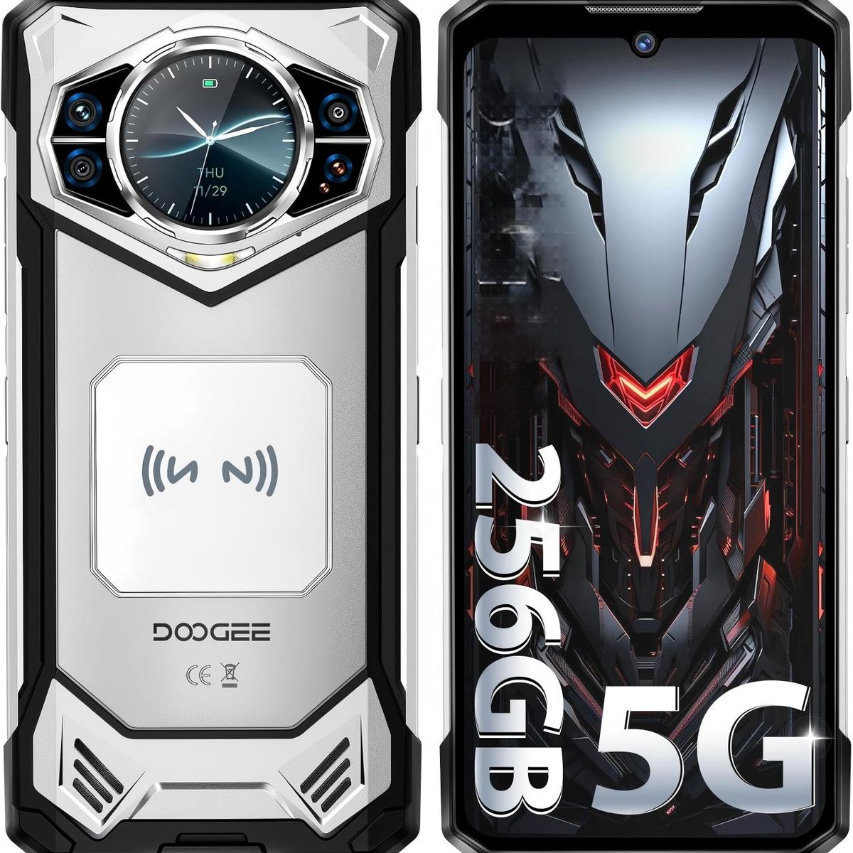 DOOGEE - Doogee S200 vip 5G Celular 48GB+256GB 10100mAh 100MP Smartphone-plata