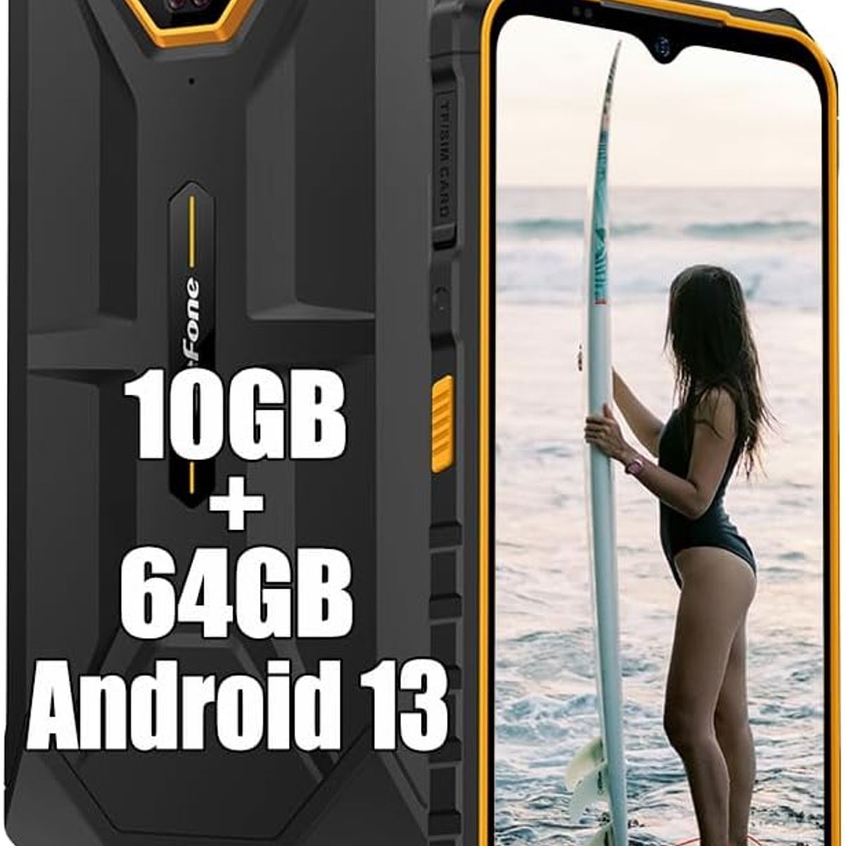 ULEFONE - Celular Ulefone Armor X13 10GB+64GB 50MP + 25MP -naranja