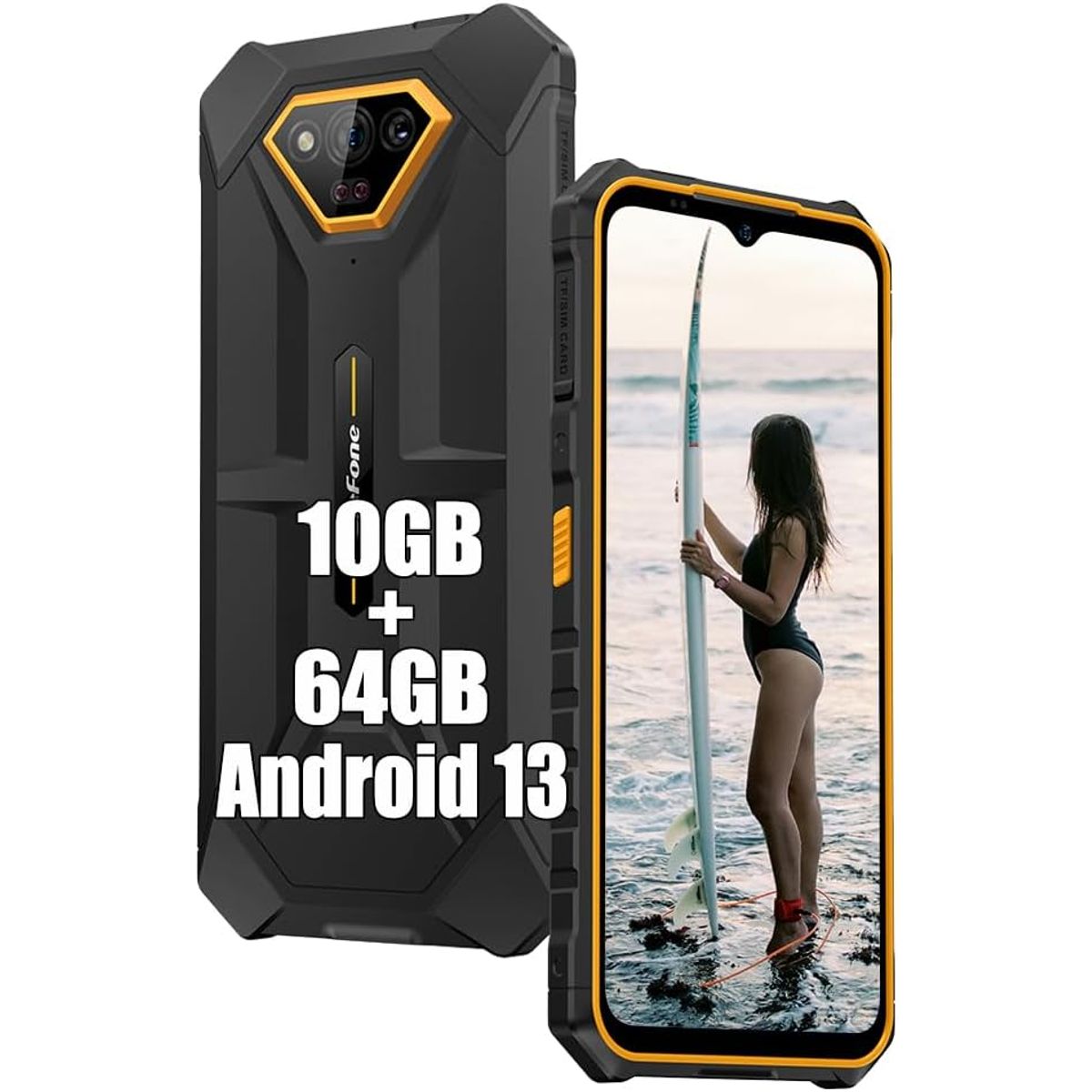 ULEFONE - Celular Ulefone Armor X13 10GB+64GB 50MP + 25MP -naranja