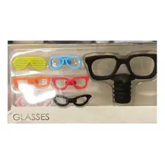 GENERICO - Set Tapón Y 6 Marcadores De Copas Silicona, Forma De Lentes