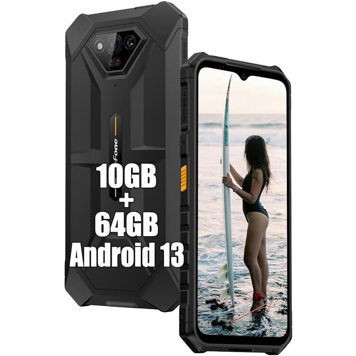 ULEFONE - Celular Ulefone Armor X13 10GB+64GB 50MP + 24MP-Negro