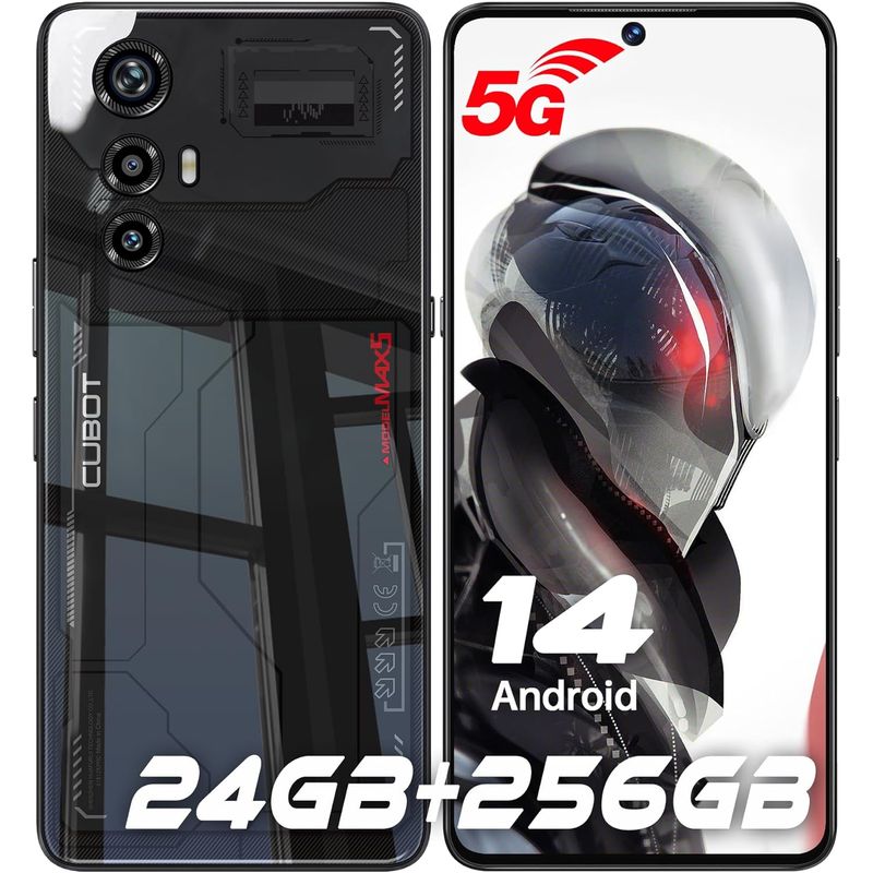CUBOT - CUBOT MAX5 5G Celular 24GB+256GB 100MP-Negro