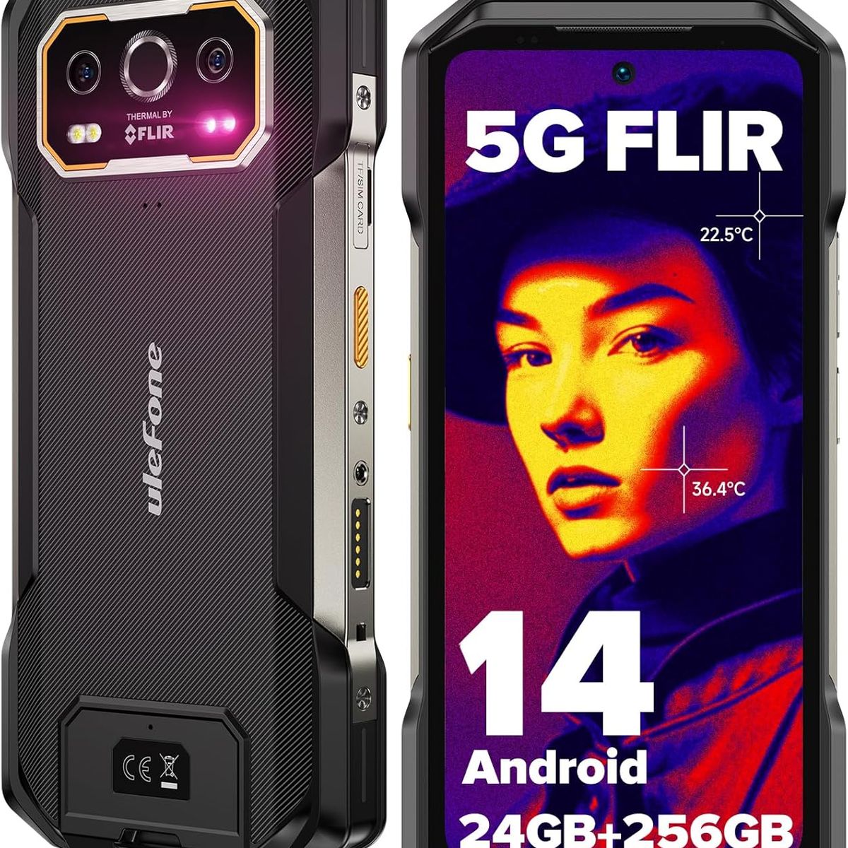 ULEFONE - Ulefone Armor 27 Pro 5G Celular 10600mAh-Negro