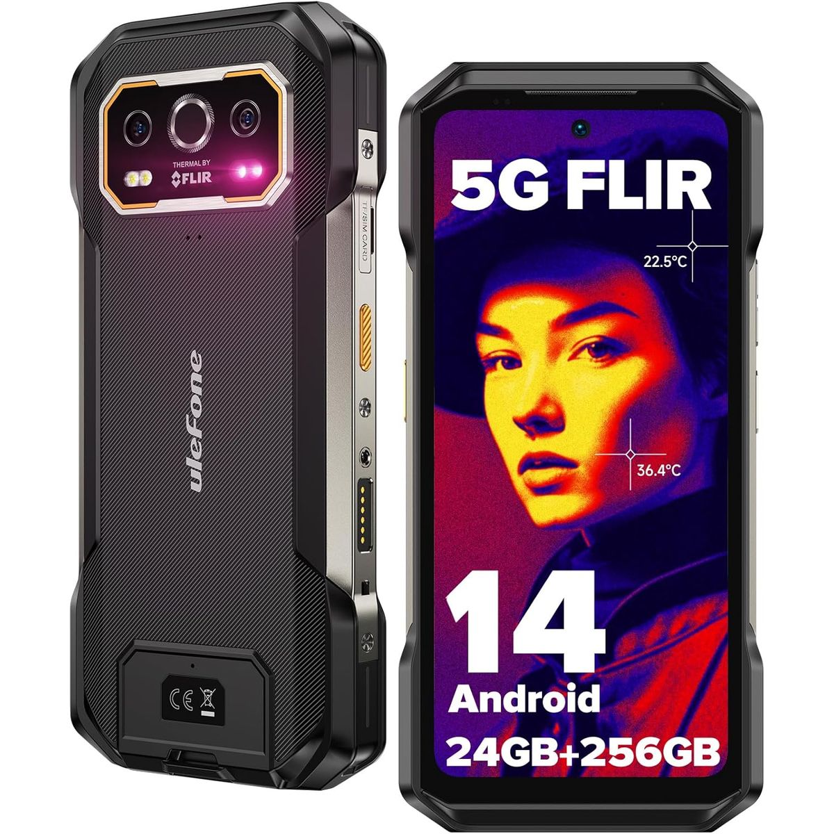 ULEFONE - Ulefone Armor 27 Pro 5G Celular 10600mAh-Negro