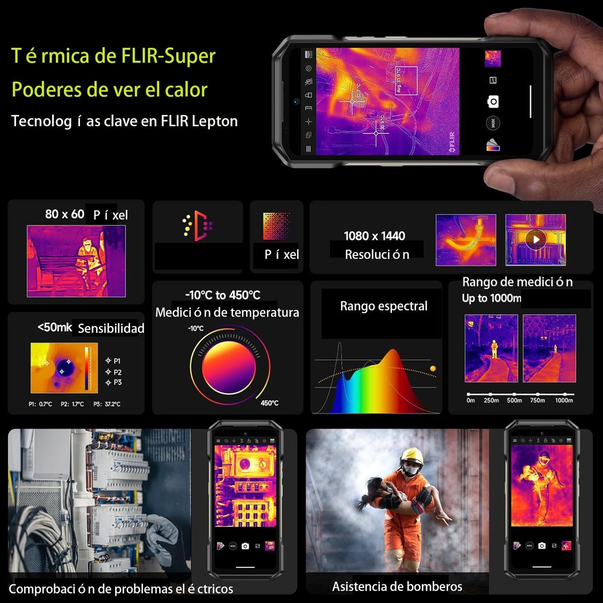 ULEFONE - Ulefone Armor 27T Pro 5G Celular  24GB+256GB-Negro