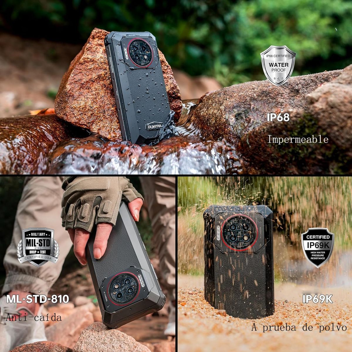 OUKITEL - Celular oukitel WP19 PRO 24GB+256GB-Negro