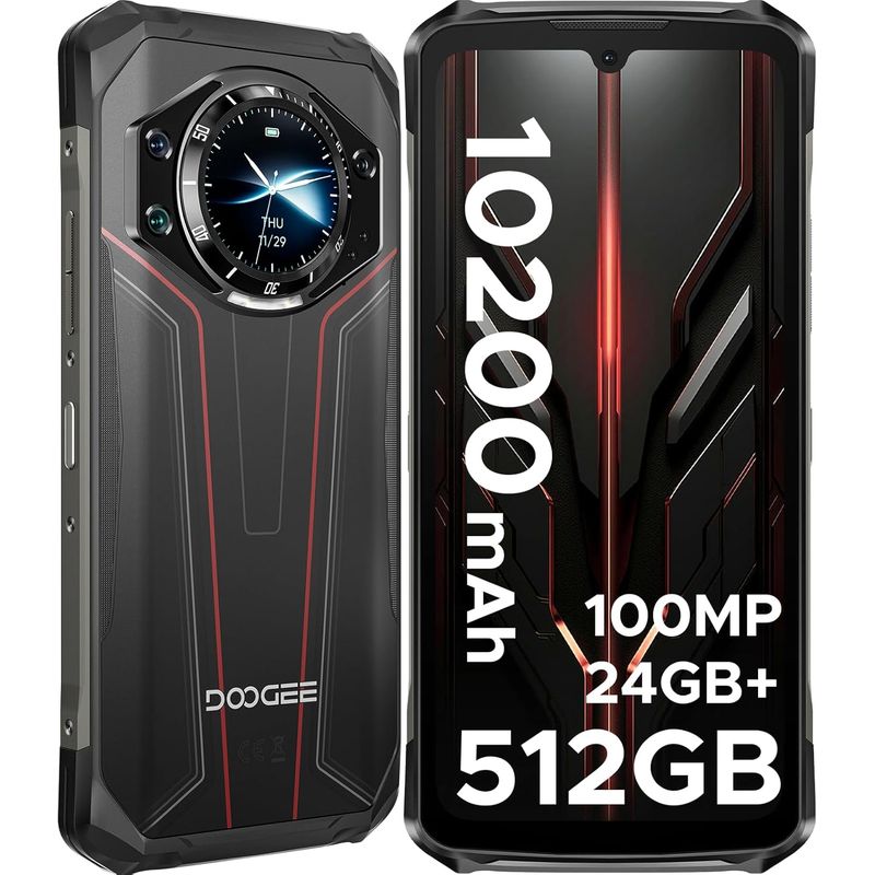 DOOGEE - Celular doogee S119 24GB+512GB-Rojo.