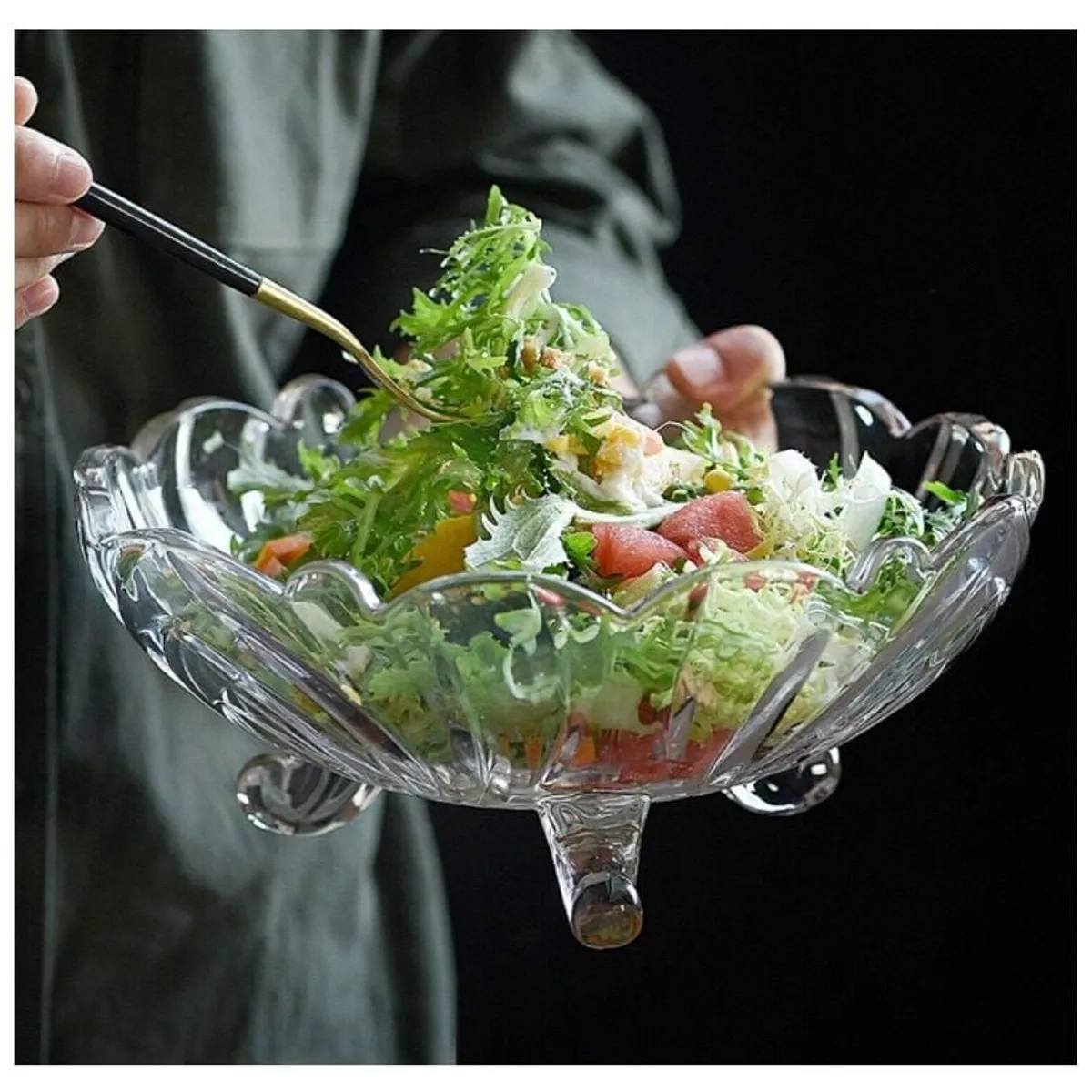 MICRO - Frutera Ensaladera De Vidrio Bowl Fruta