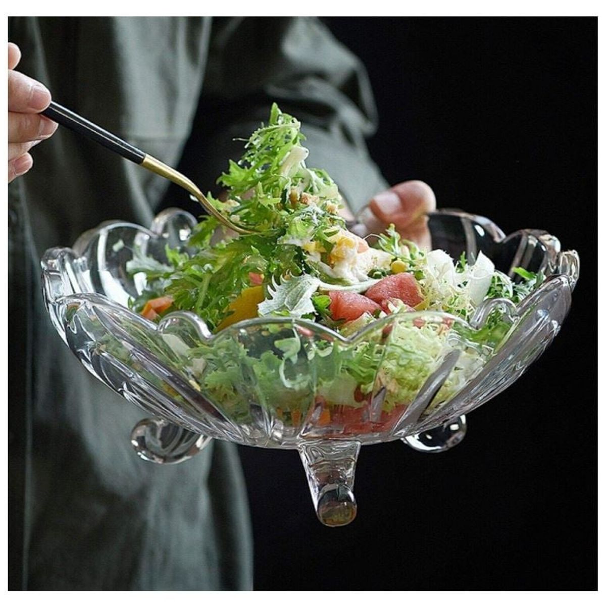 MICRO - Frutera Ensaladera De Vidrio Bowl Fruta