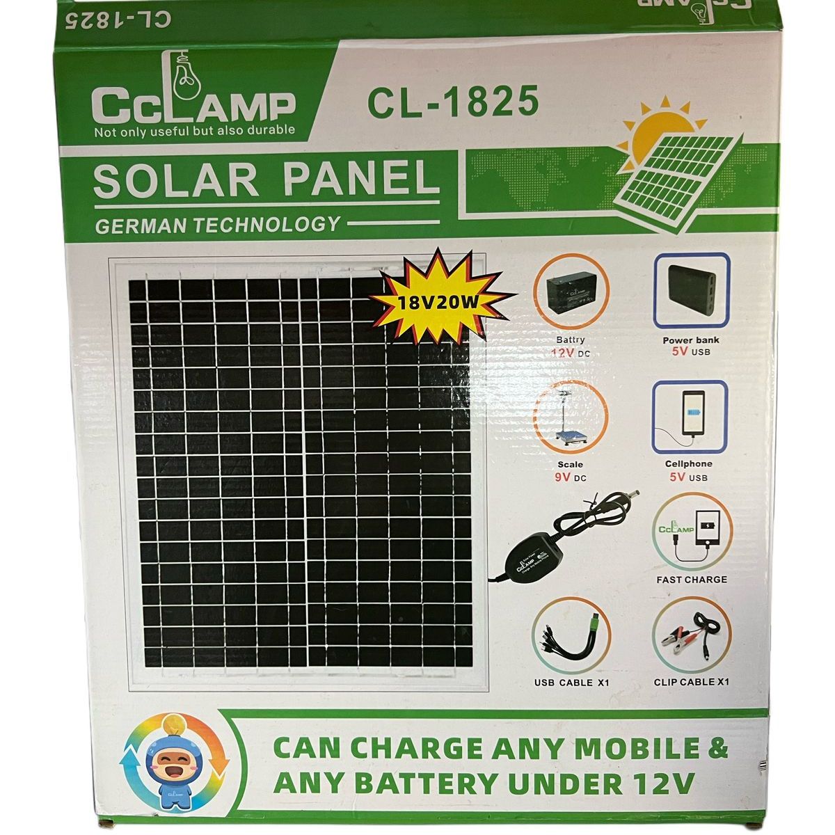 GENERICO - Panel Solar Multifuncional Carga Usb 20w Portátil