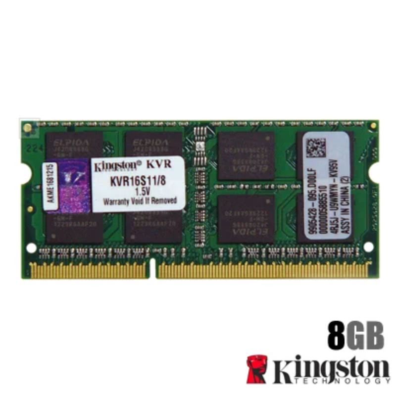 KINGSTON - Memoria RAM Kingston 8GB DDR3 1600MHz SODIMM  KVR16S118 para notebook