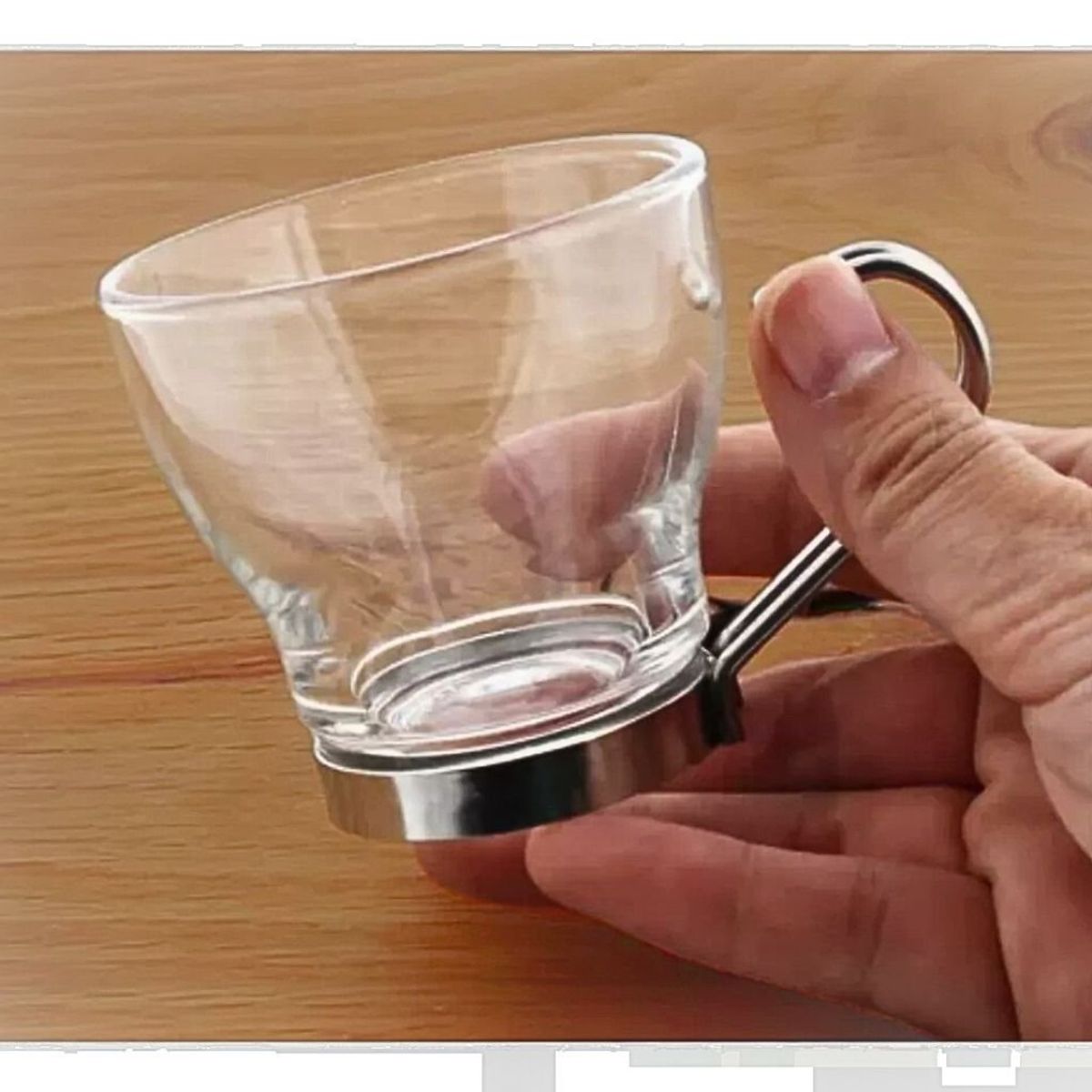 ALLEGRA - Set de 6 Tazas de Café 100 ml Vidrio Templado Allegra