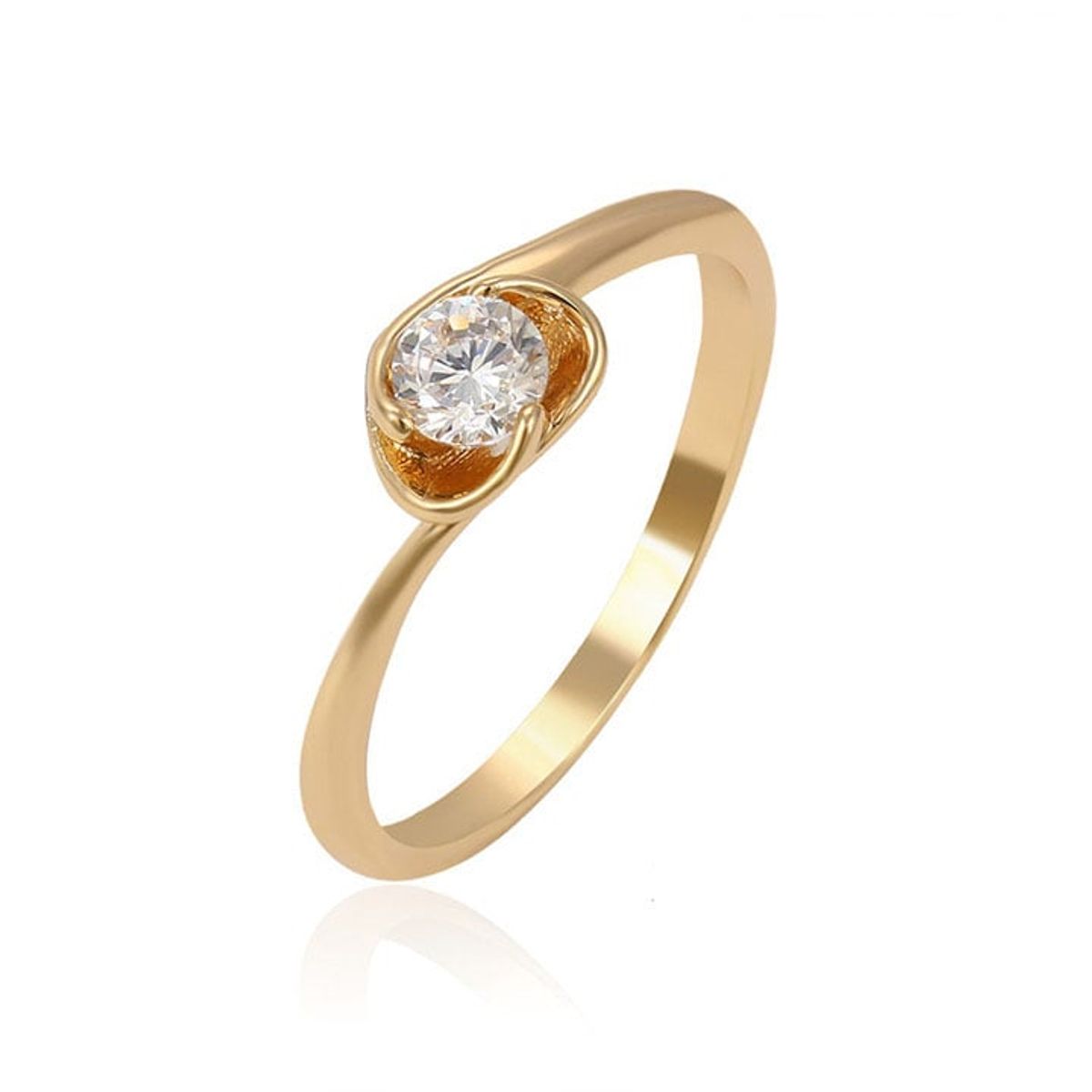 LUXURYJOYAS - Anillo Compromiso Baño de Oro 18kt Circón Cúbico2
