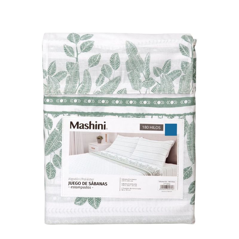 MASHINI - Sábana Estampada Selva 180 hilos 2 plazas