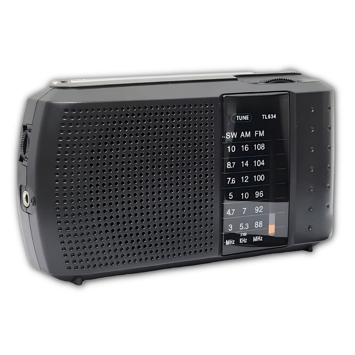 TECNOLAB - Radio Portátil de Bolsillo Multibandas AM FM  SW TL634
