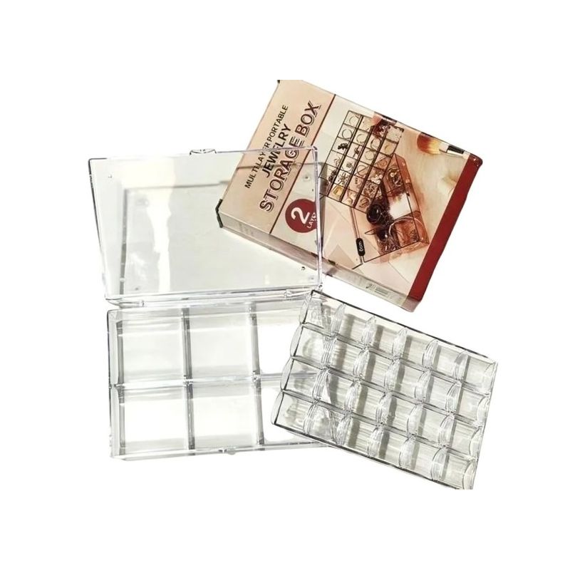 GENERICO - Joyero Doble Capa Organizador Portátil joyas