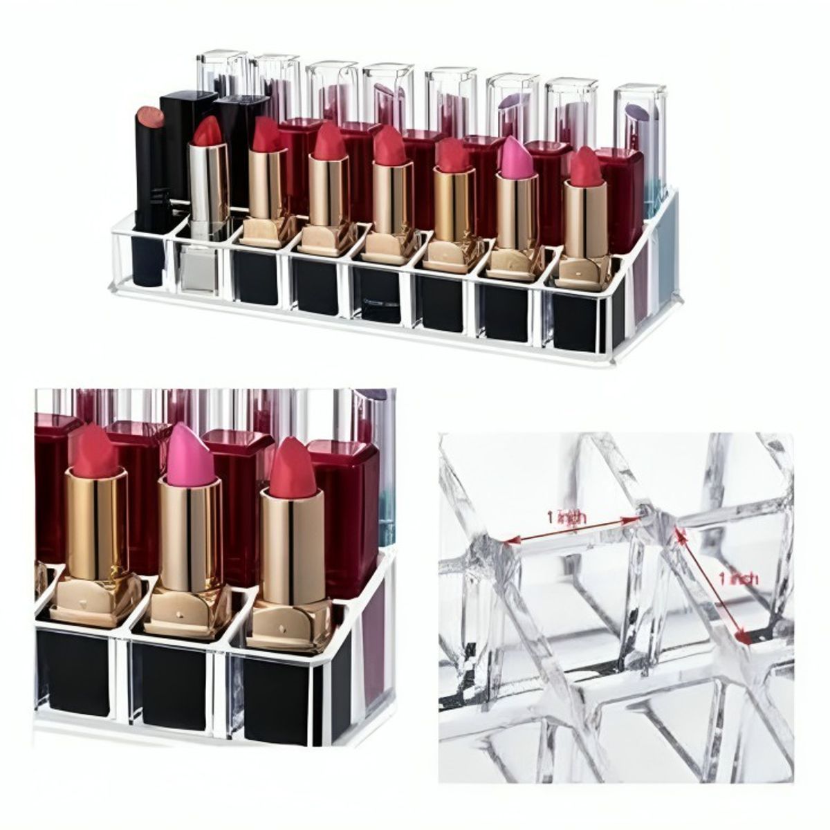 GENERICO - Caja Organizador Labiales De Maquillaje