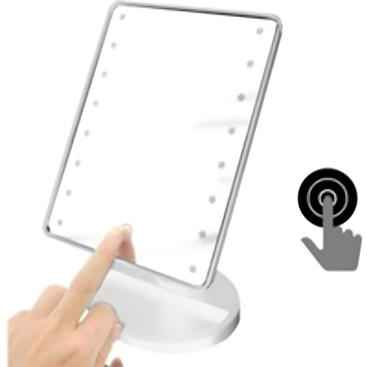 GENERICO - Espejo De Maquillaje Con Luz Led Rectangular - BLANCO