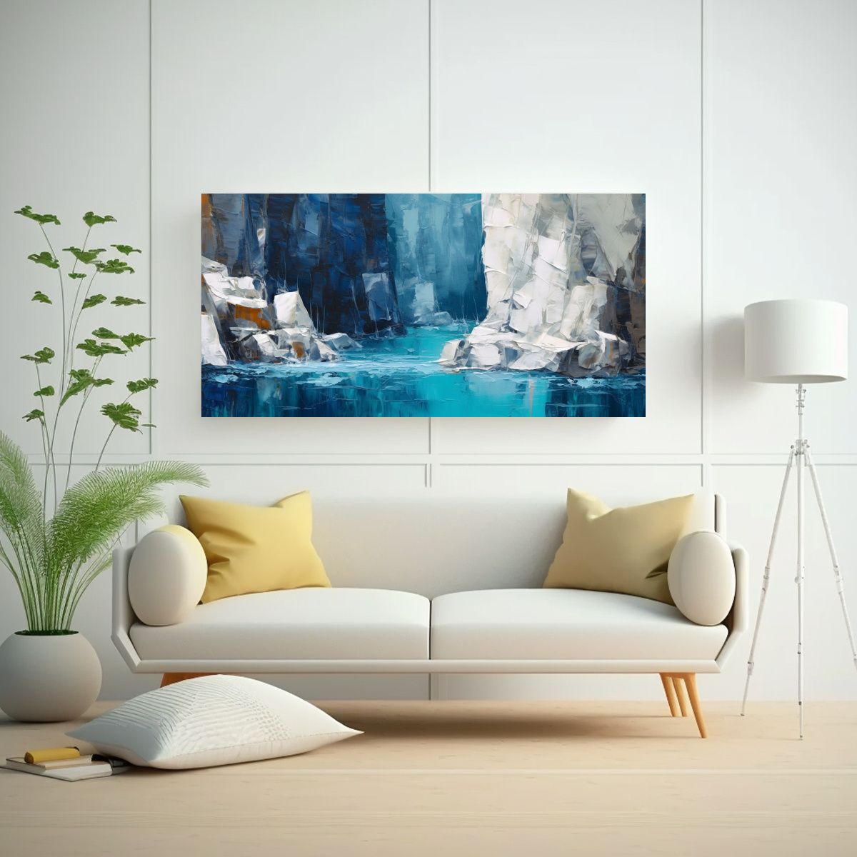 GENERICO - Cuadro Abstracto Minimalista De Naturaleza Viva 80x40 Cm