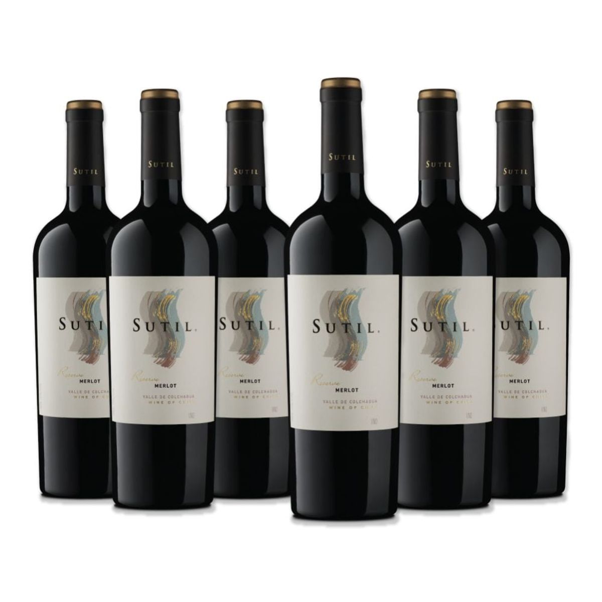VIÑA SUTIL - 6x Vino Sutil Reserva Merlot 750cc