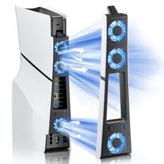 KUANGYE - Ventilador Para Ps5 Slim Refrigeración Mejorado Con Luz Led
