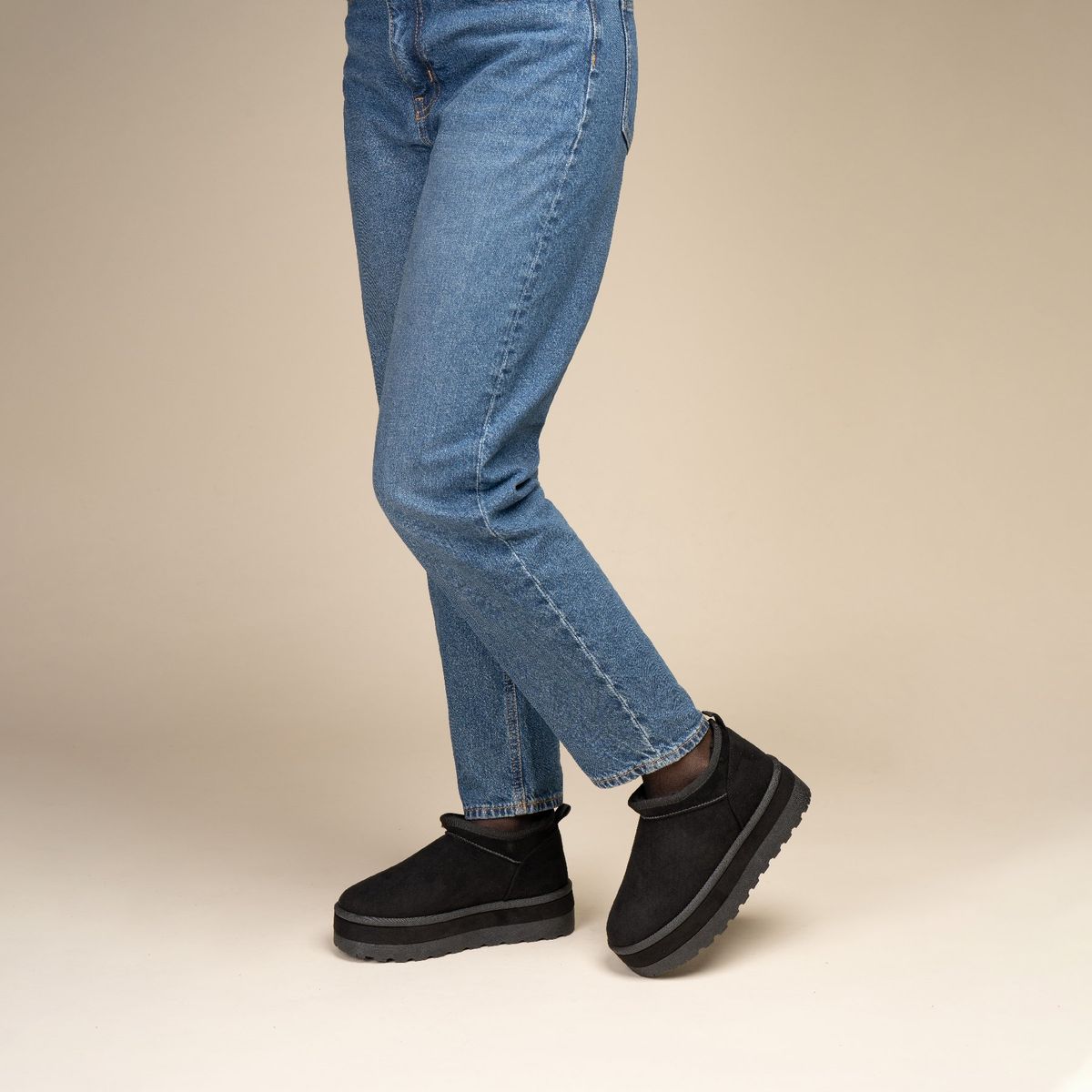 CHINITOWN - Botín Casual Mujer Negro Ita Chinitown