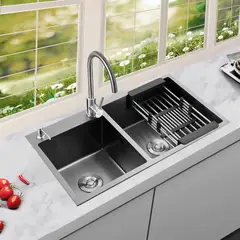 GENERICO - Lavaplatos Empotrado doble 68x38 cm Filipo