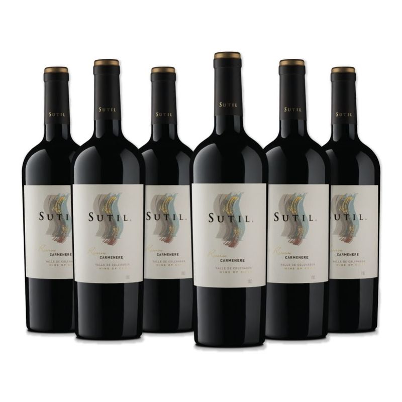 VIÑA SUTIL - 6x Vino Sutil Reserva Carmenere 750cc