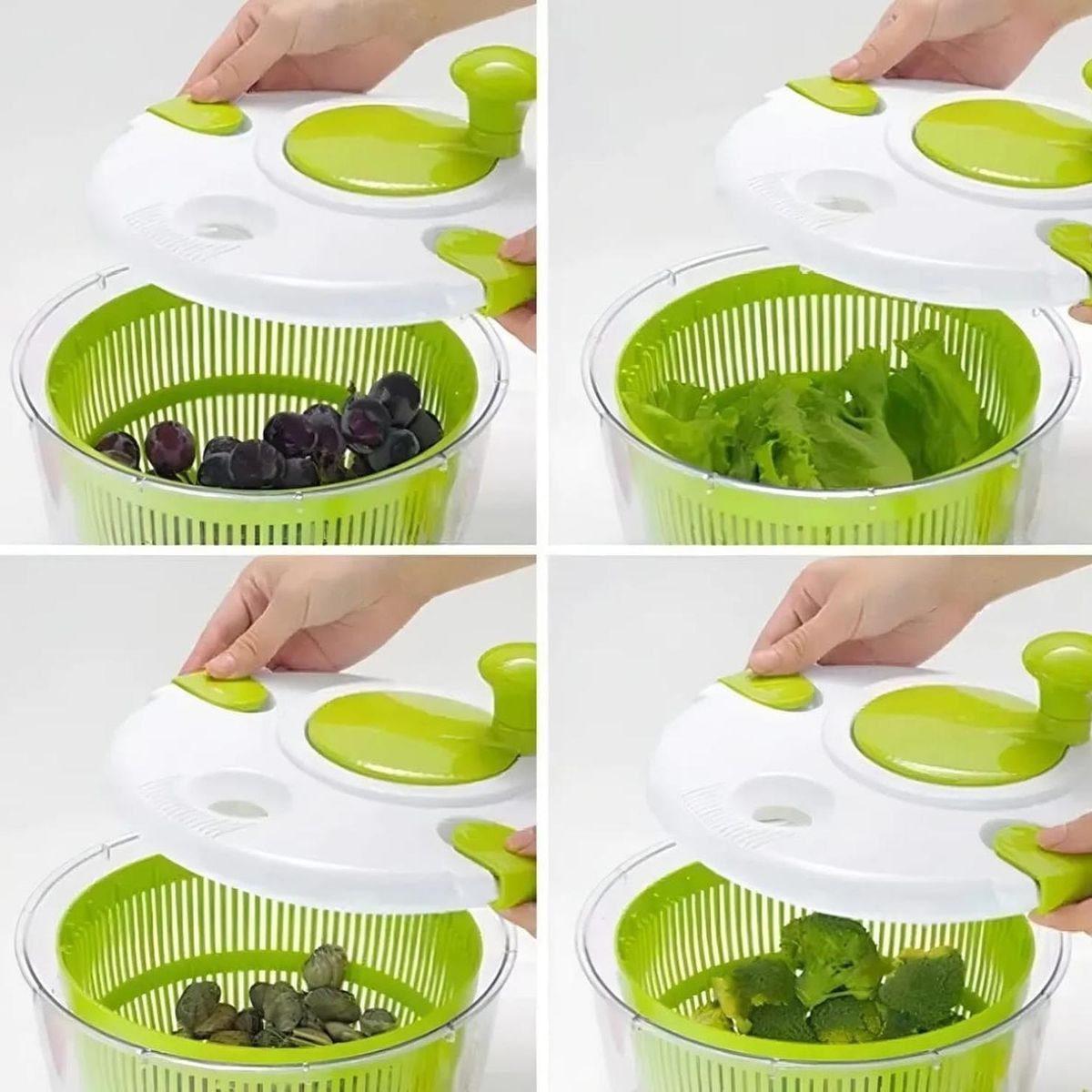 GENERICO - Secador Centrifugo Manual De Fruta y Verduras Giratorio